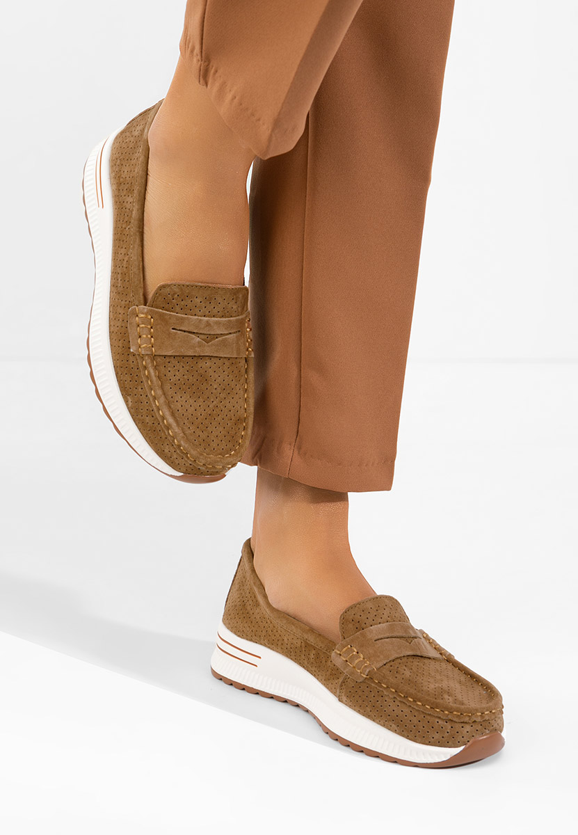 Seliona barna bőr mokaszin női