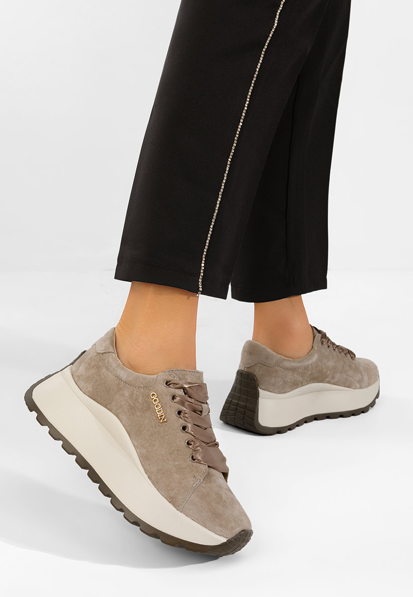 Gonelia barna női bőr sneaker