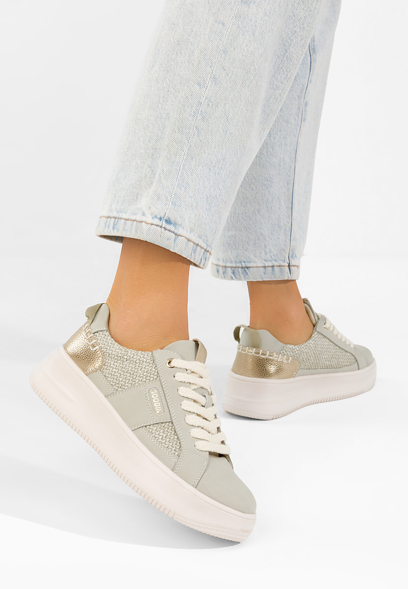 Eusenia zöld női bőr sneaker