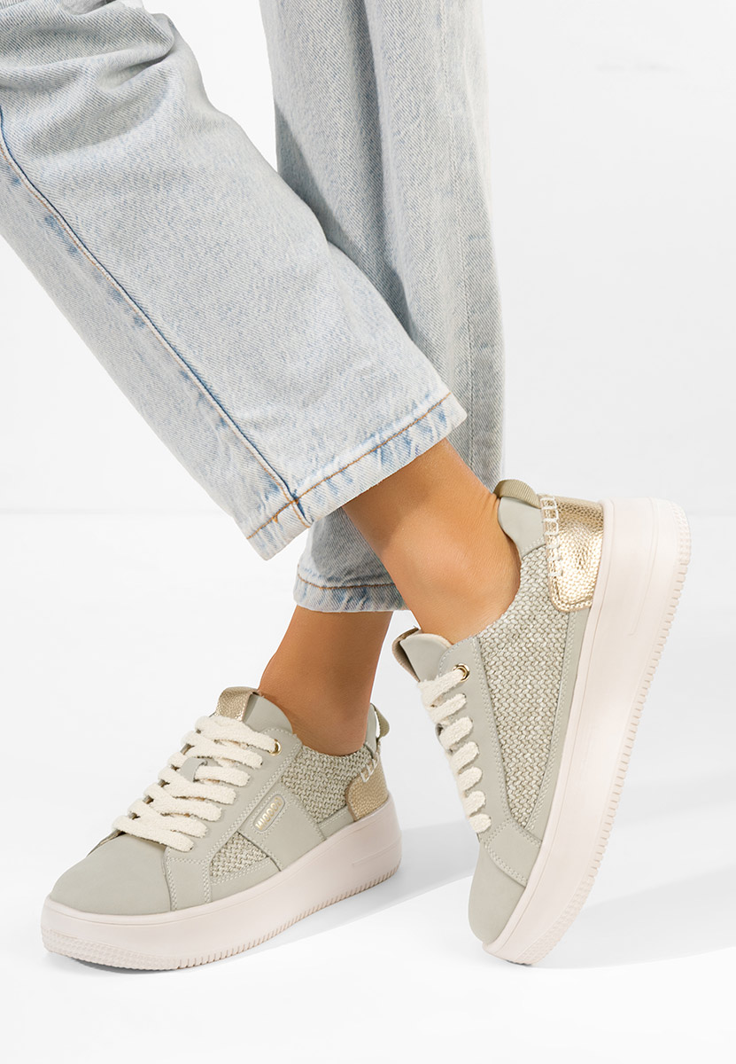 Eusenia zöld női bőr sneaker