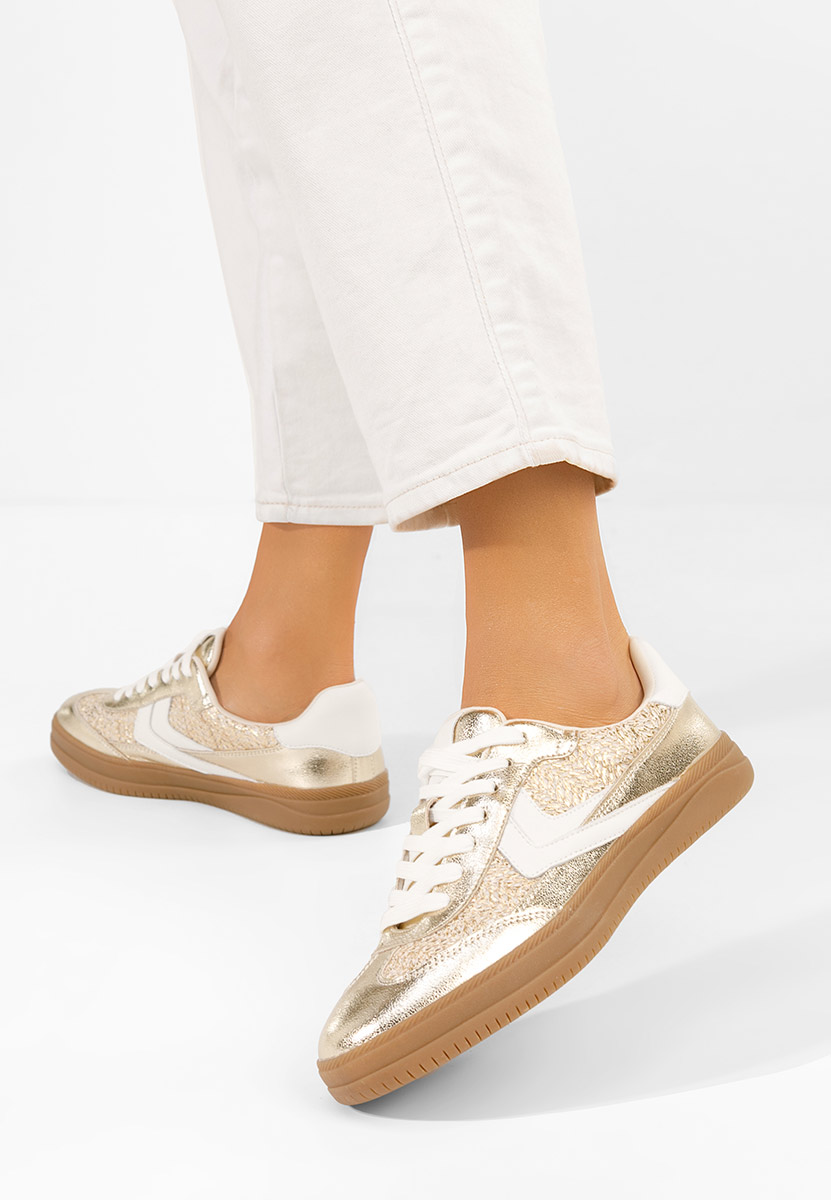 Somia aranyszínü női bőr sneaker