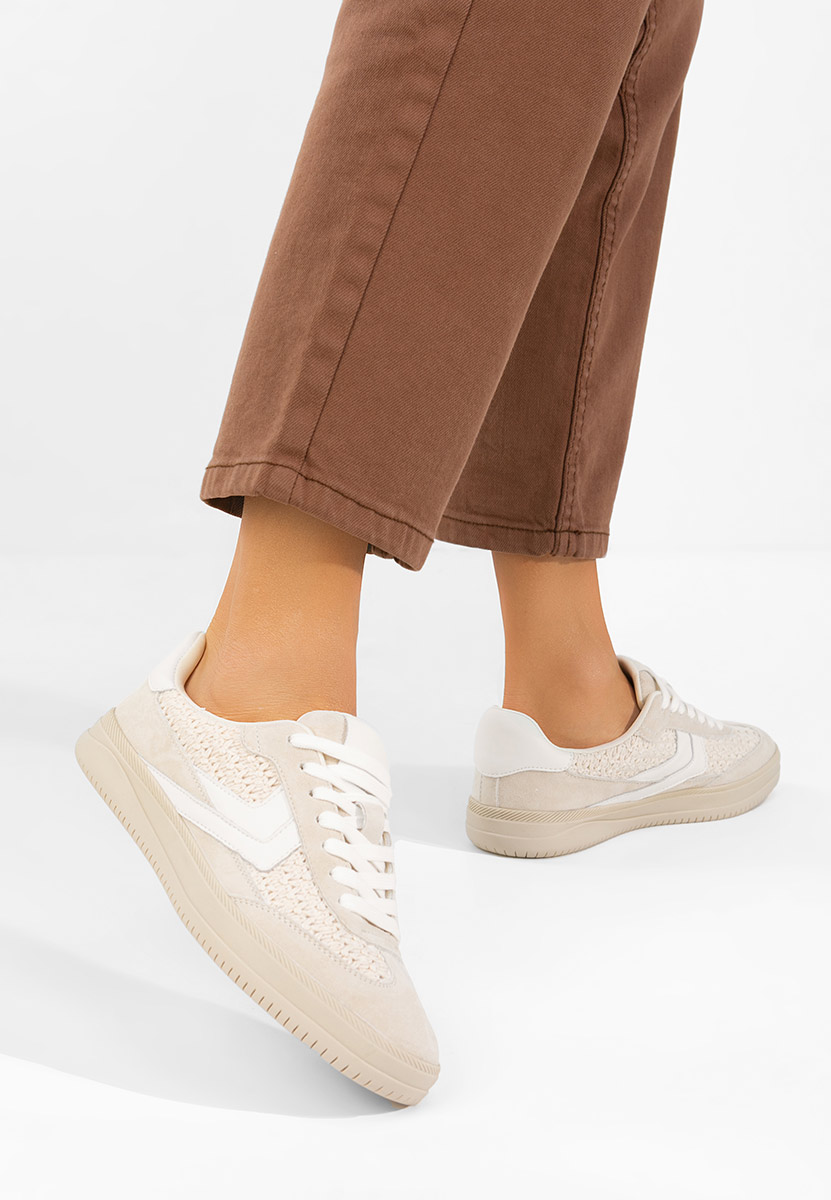 Somia camel női bőr sneaker