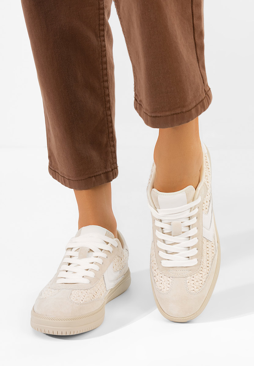 Somia camel női bőr sneaker