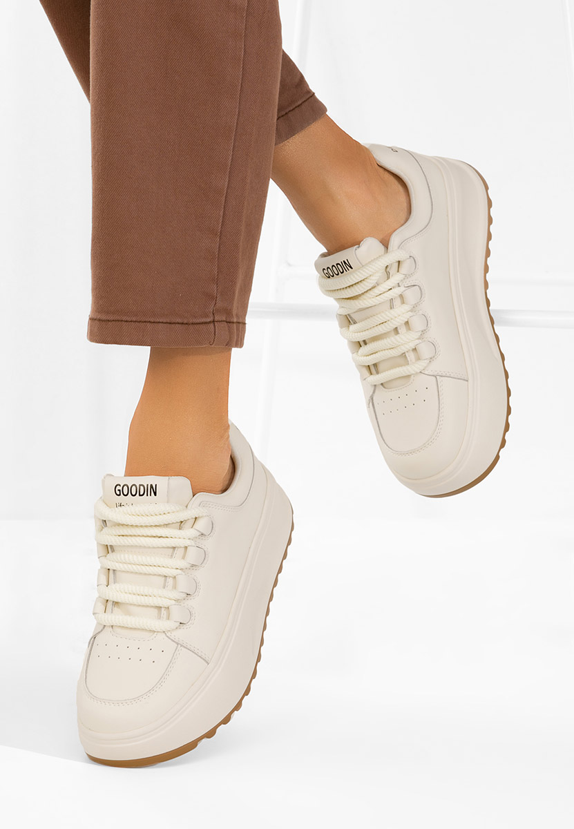 Clarra fehér női bőr sneaker