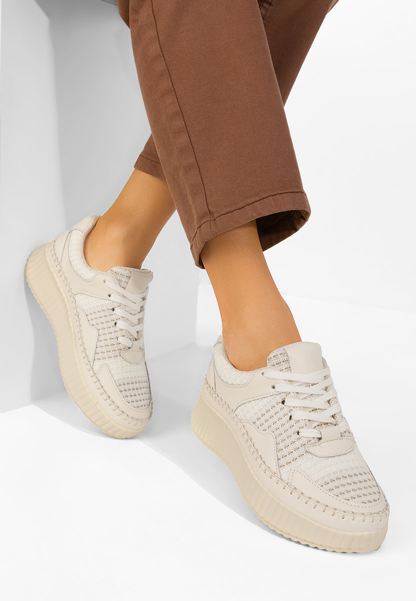 Versala bézs női bőr sneaker