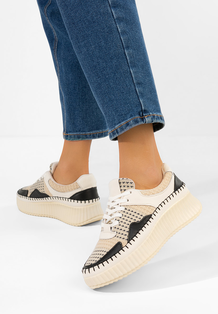 Versala v2 bézs női bőr sneaker