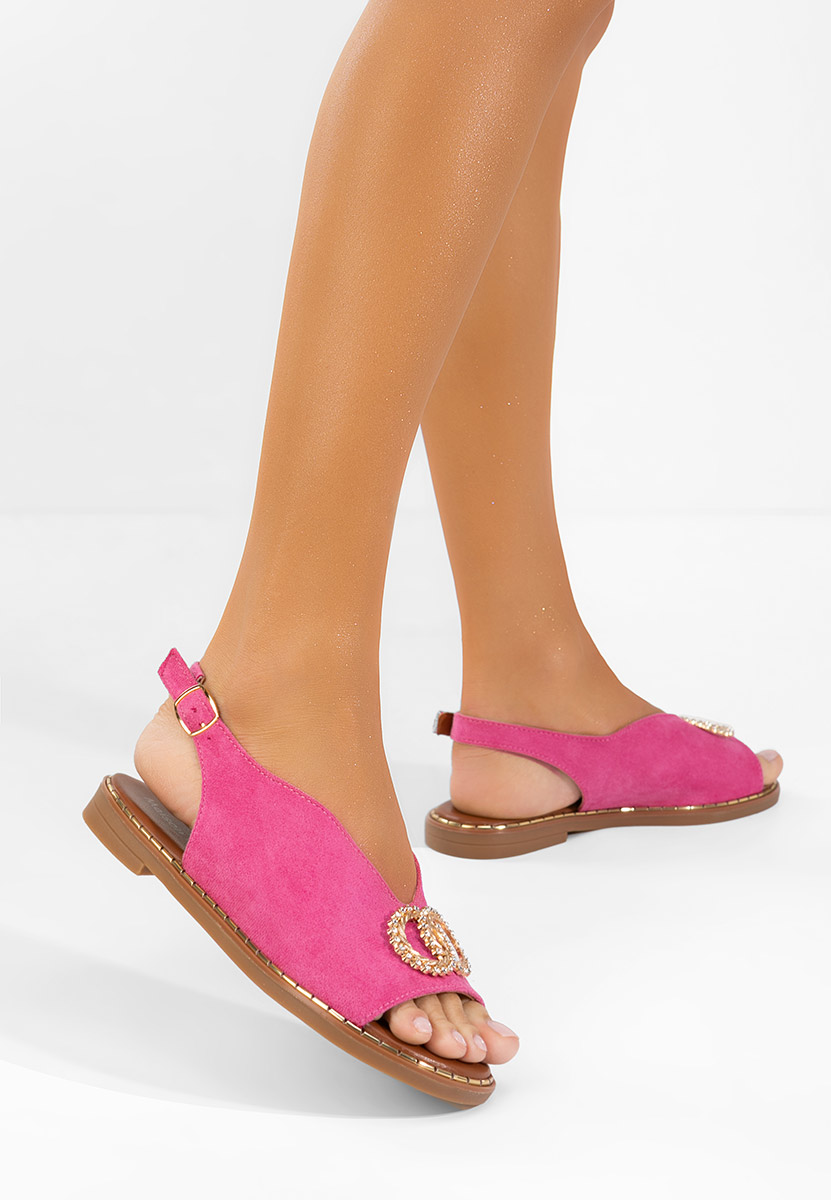 Olivera rózsaszín lapos talpú szandál