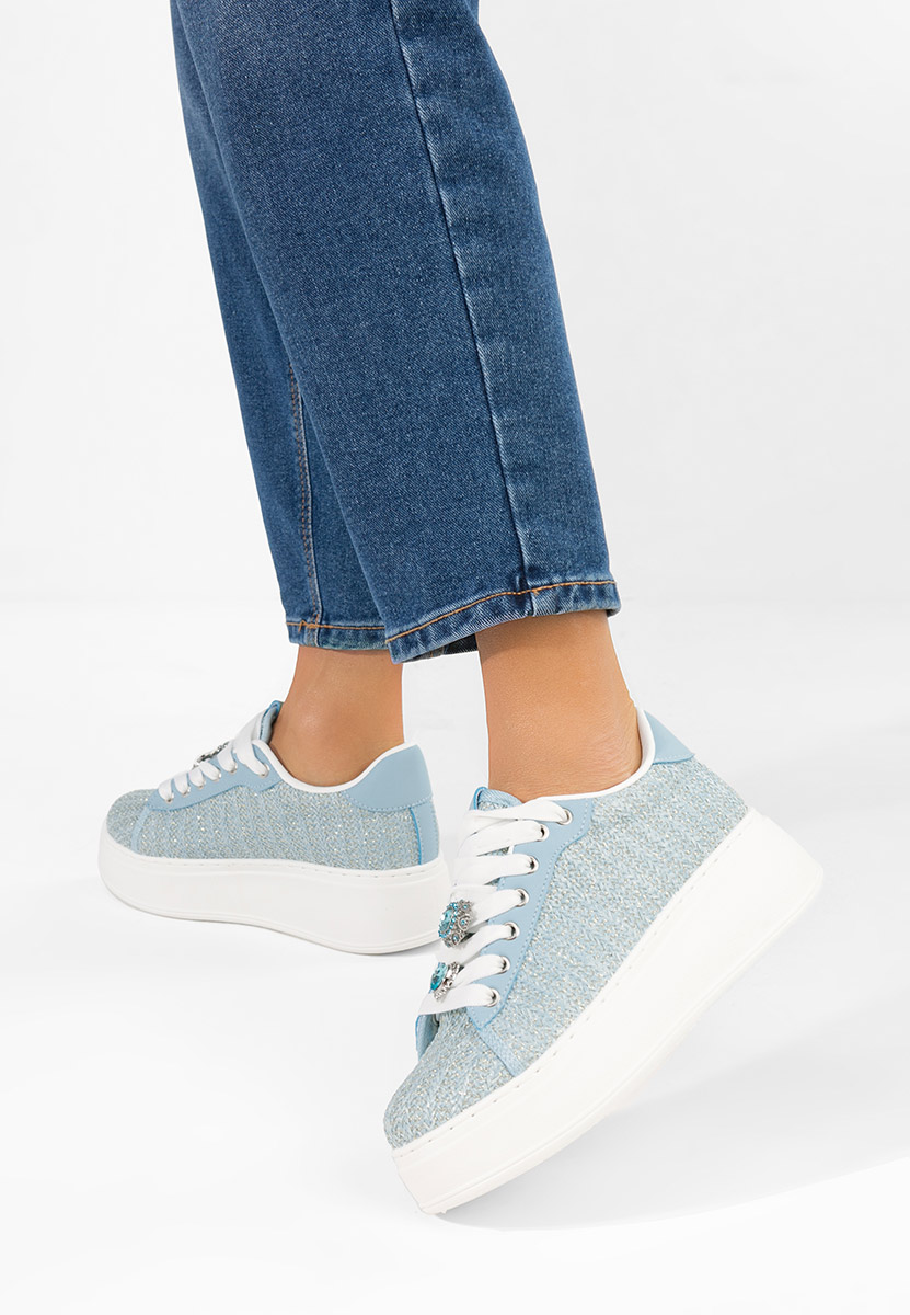 Havania kék telitalpú platform sneaker
