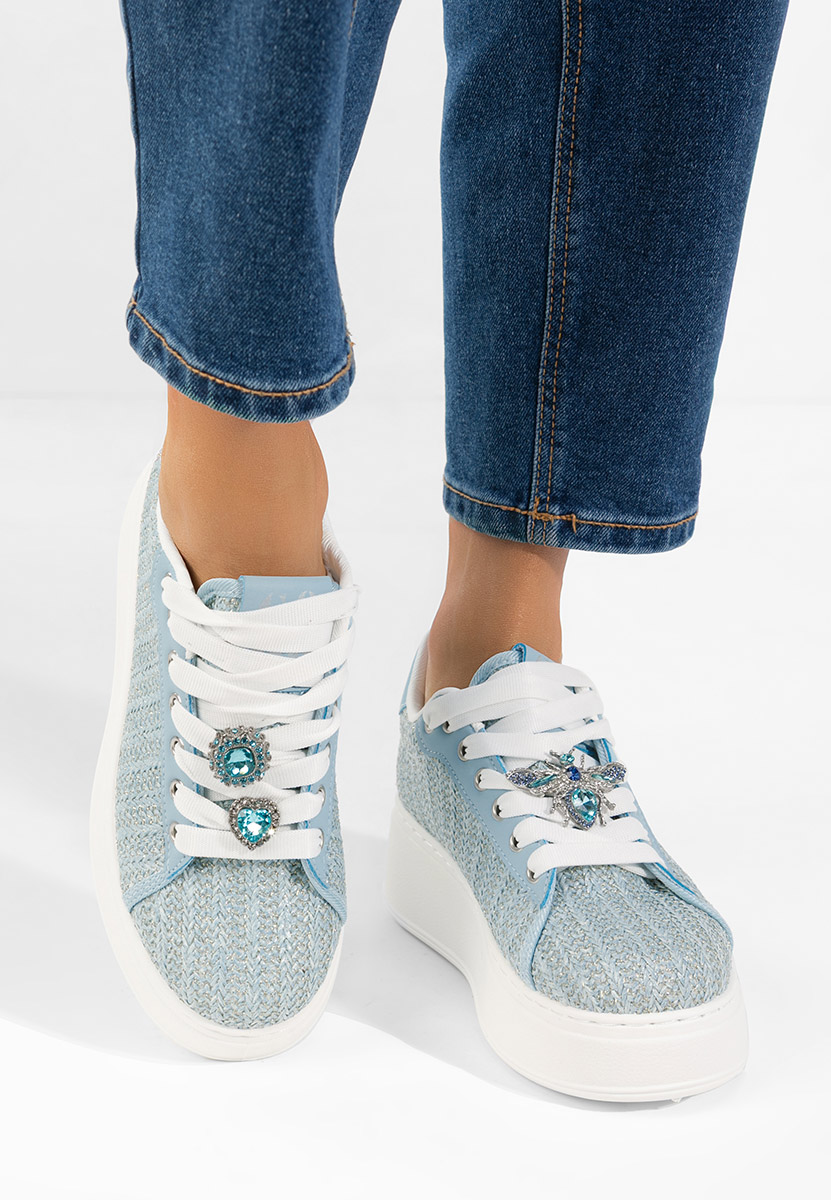 Havania kék telitalpú platform sneaker