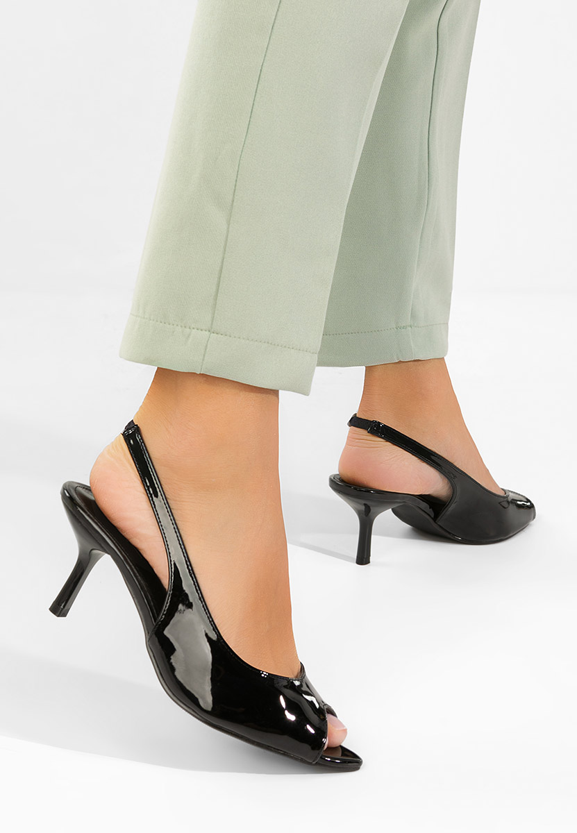 Naressa fekete tűsarkú szandál