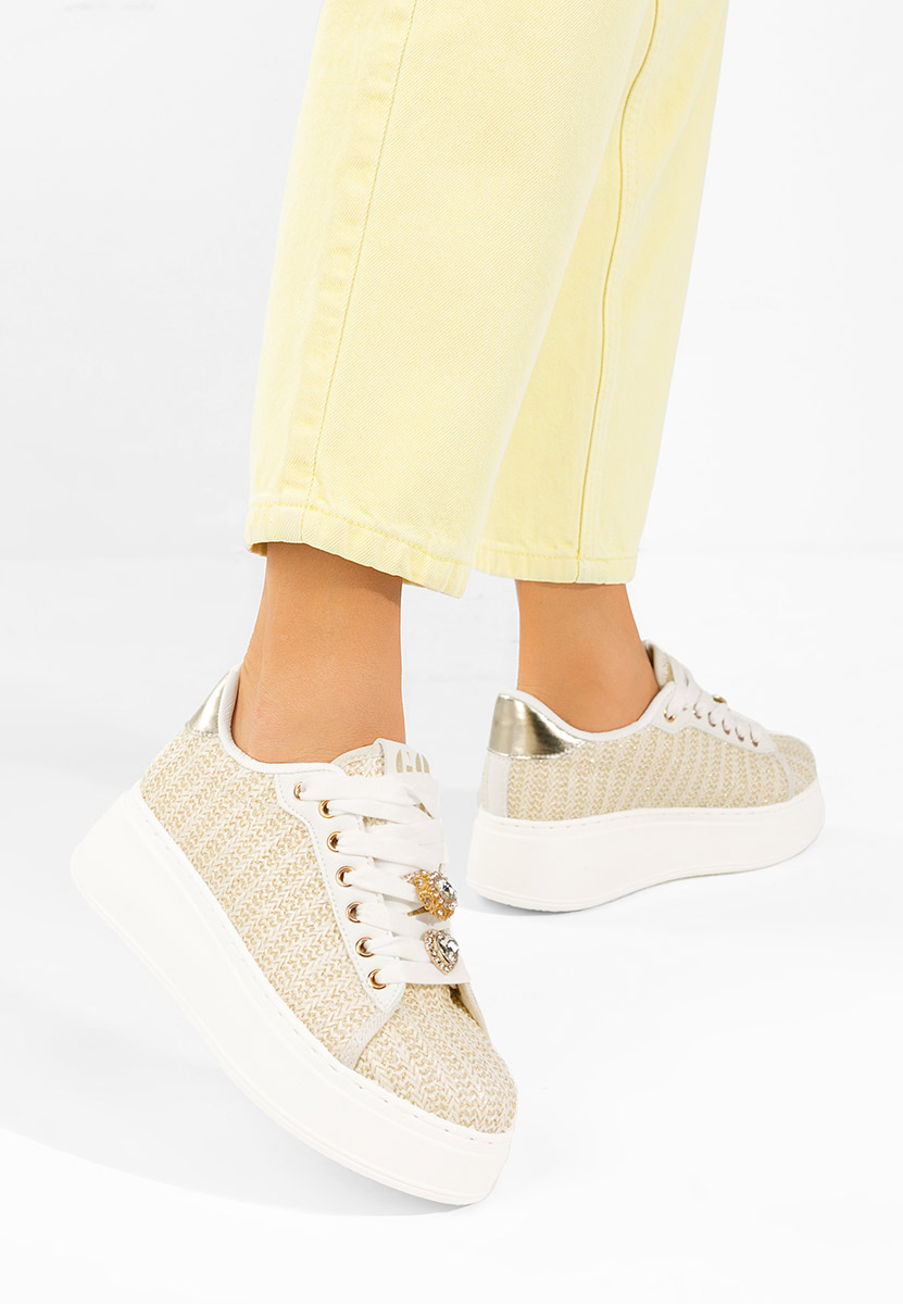 Havania bézs telitalpú platform sneaker