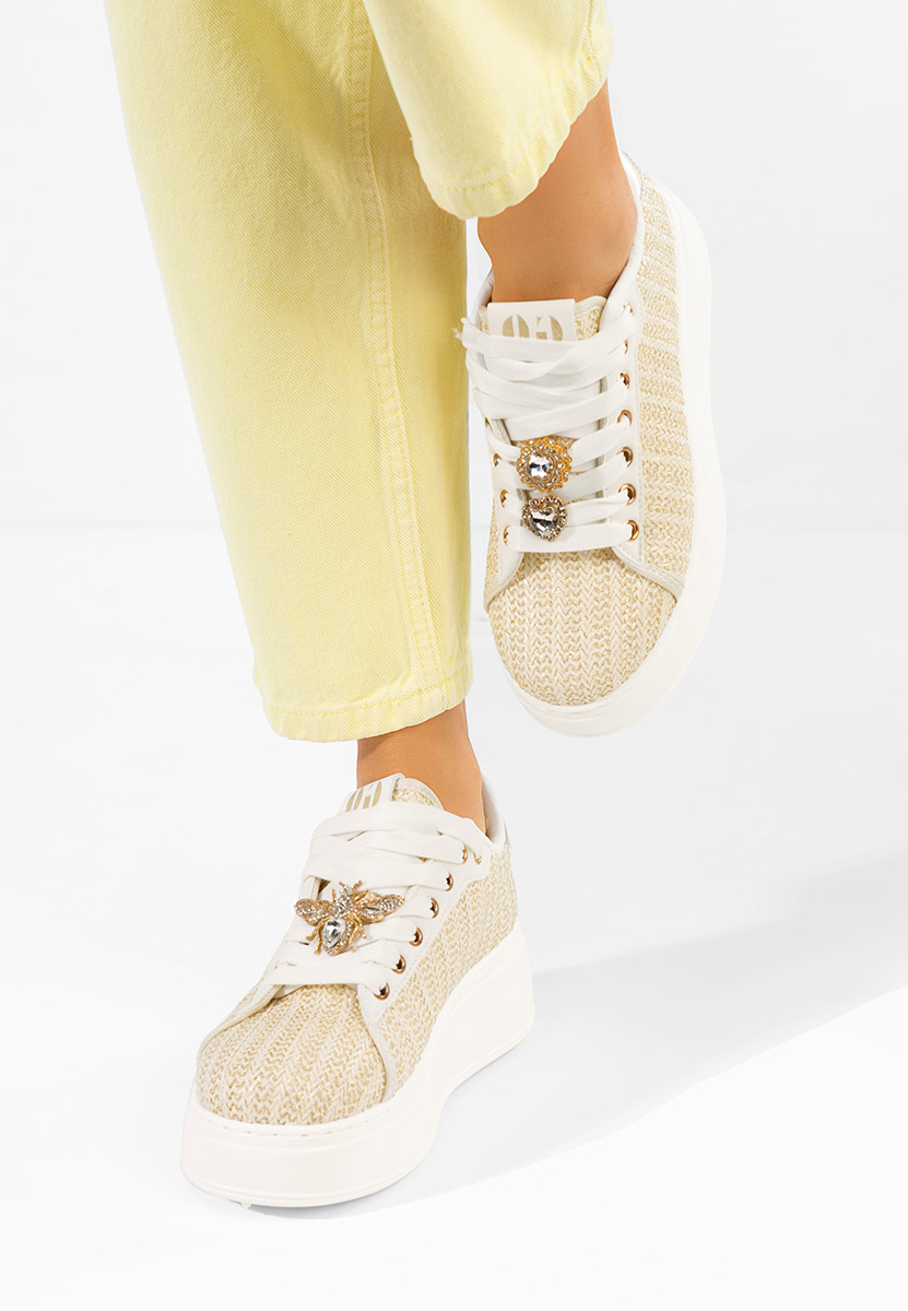 Havania bézs telitalpú platform sneaker