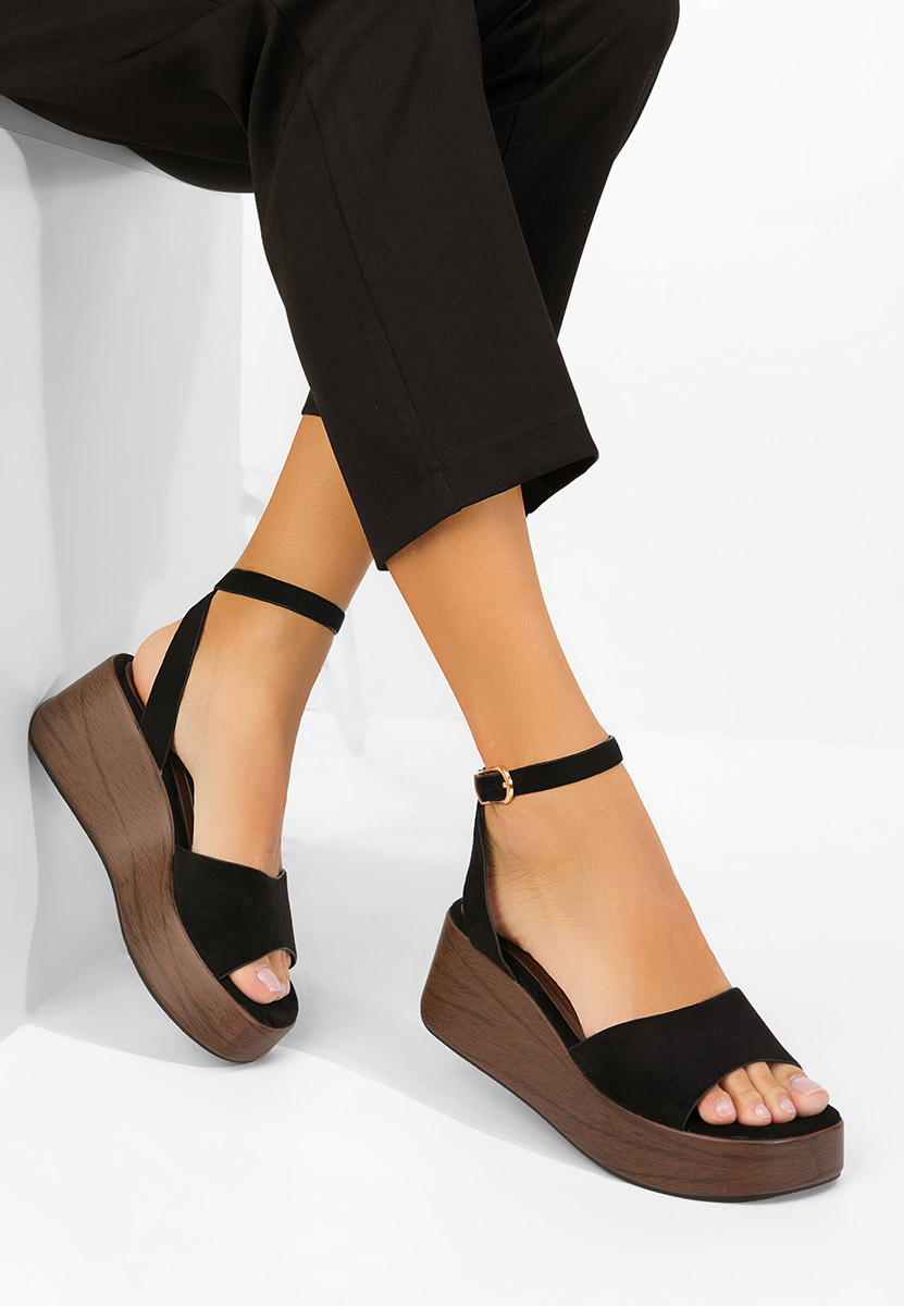 Ysaria fekete platform szandál szandál