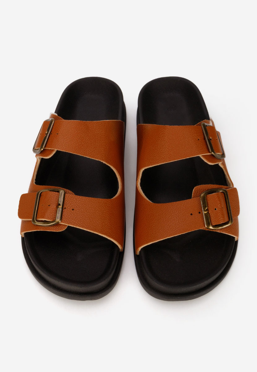 Neron camel férfi papucs