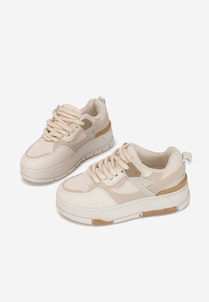 Rosallia bézs telitalpú platform sneaker