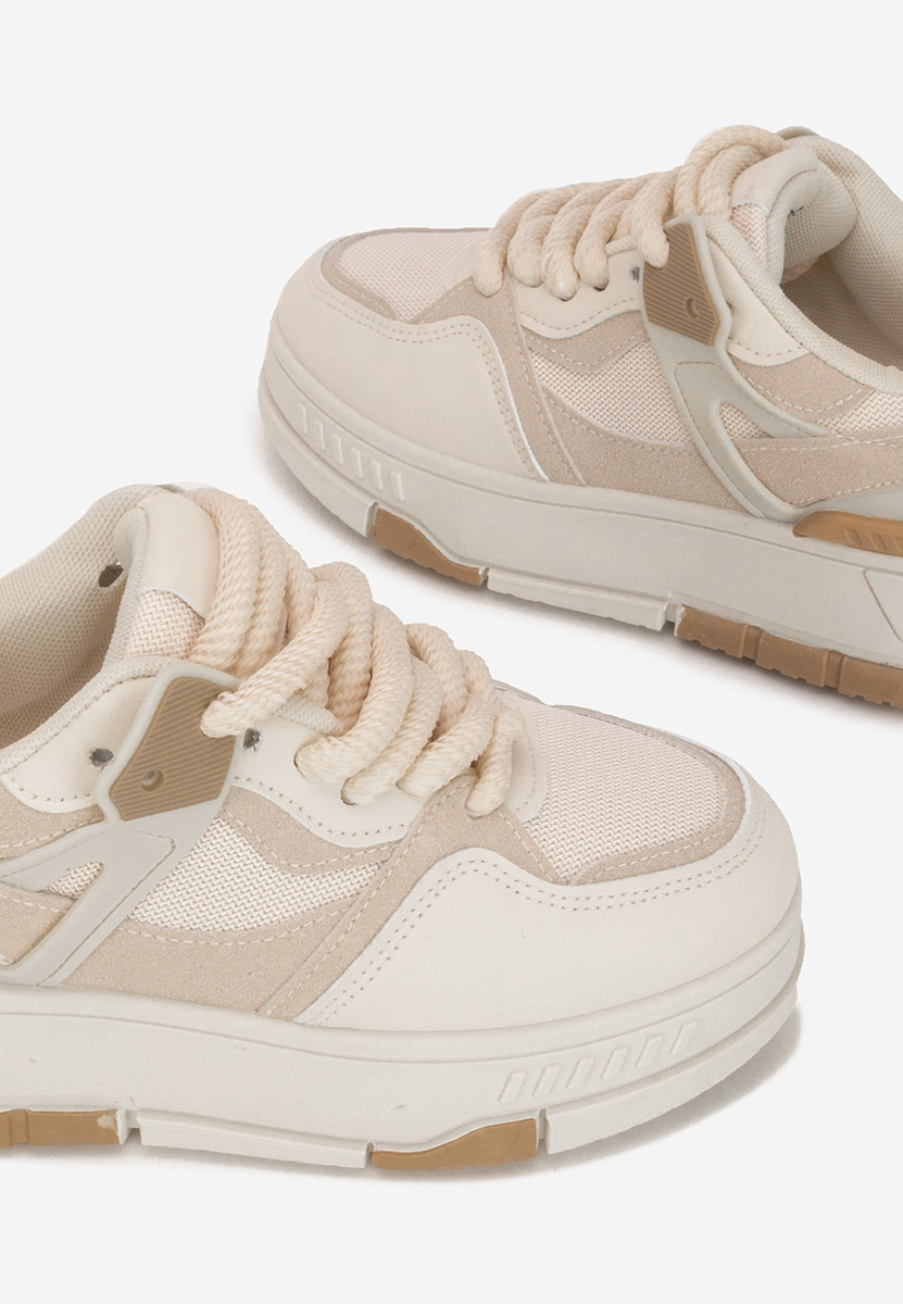 Rosallia bézs telitalpú platform sneaker
