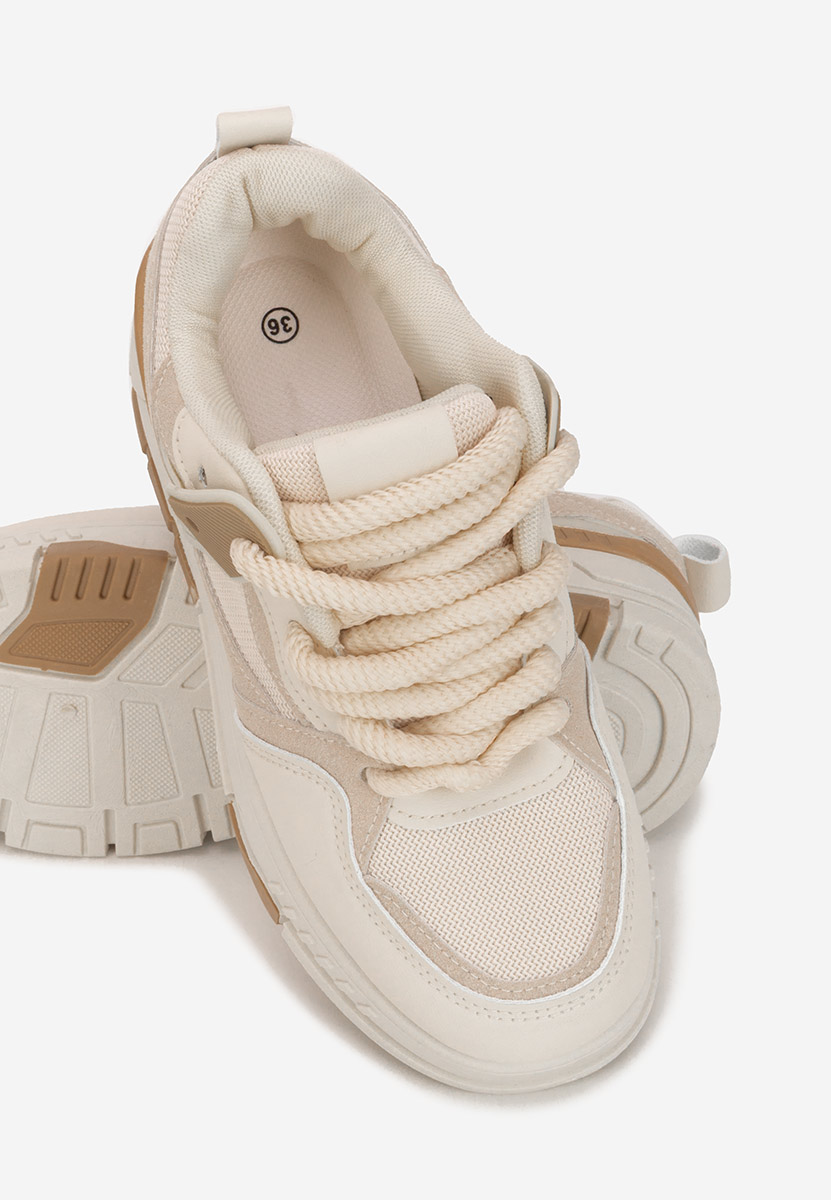 Rosallia bézs telitalpú platform sneaker