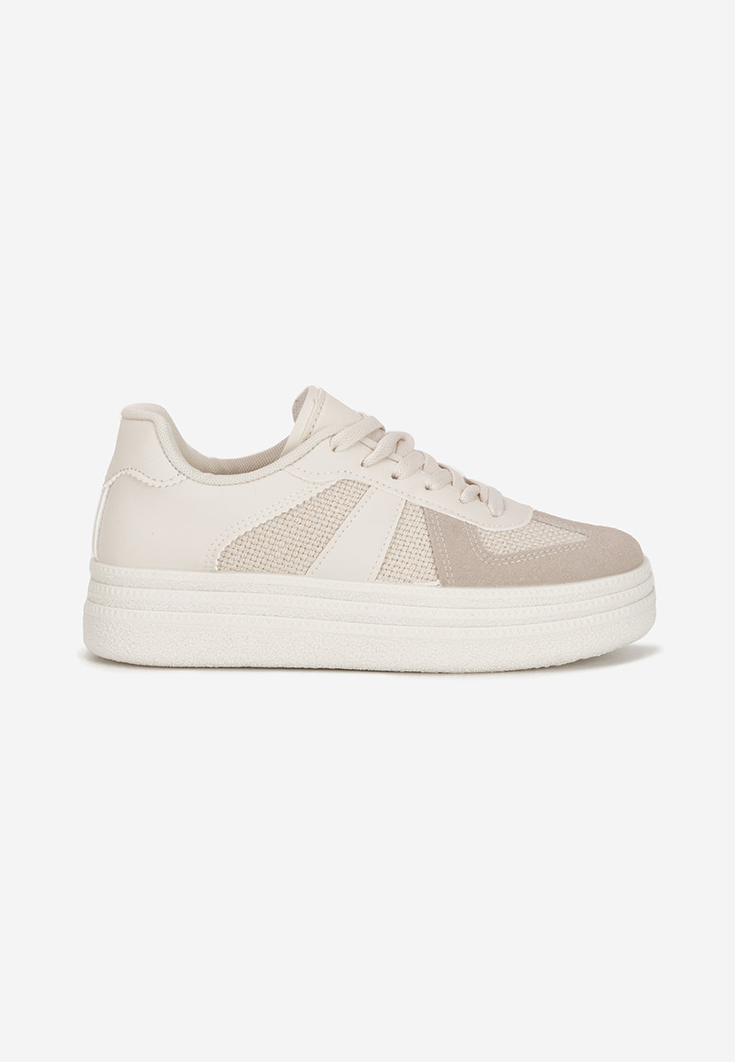 Serinia bézs telitalpú platform sneaker