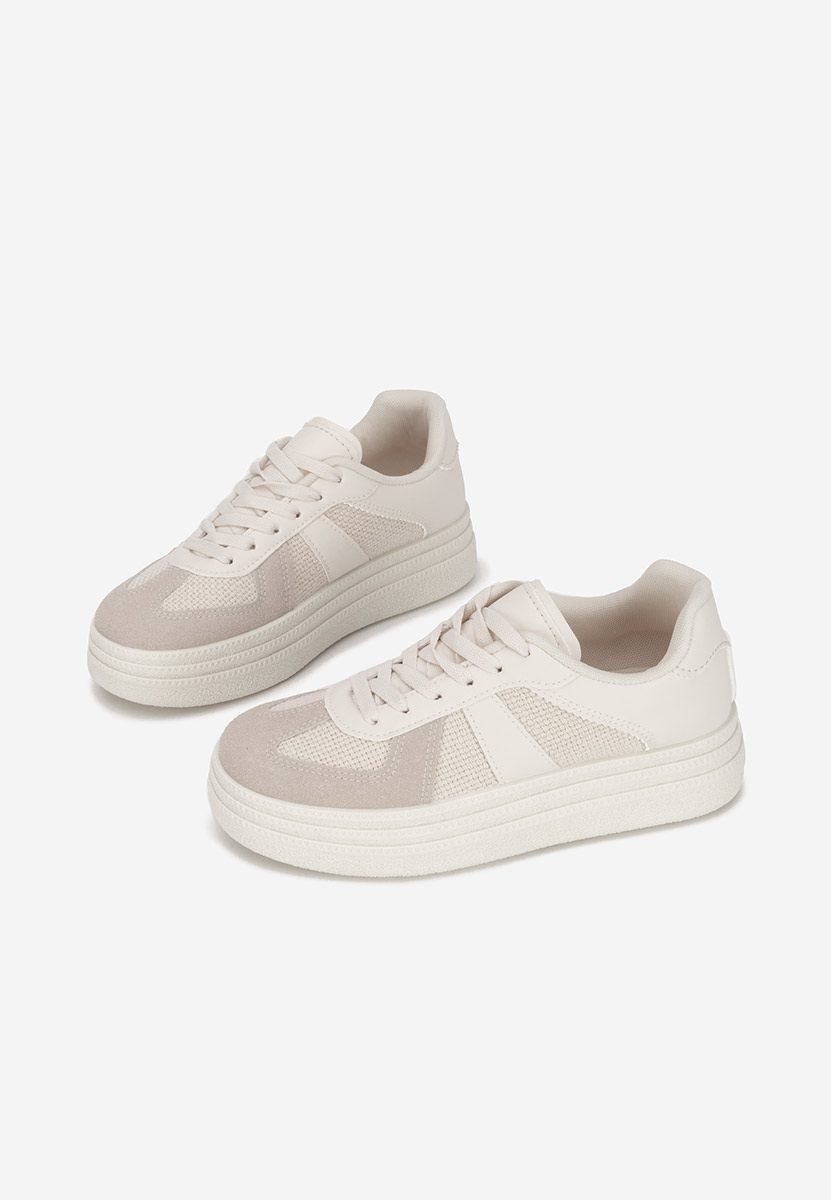 Serinia bézs telitalpú platform sneaker