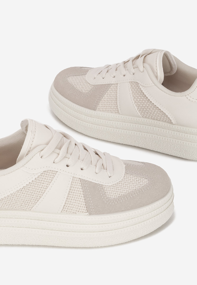 Serinia bézs telitalpú platform sneaker