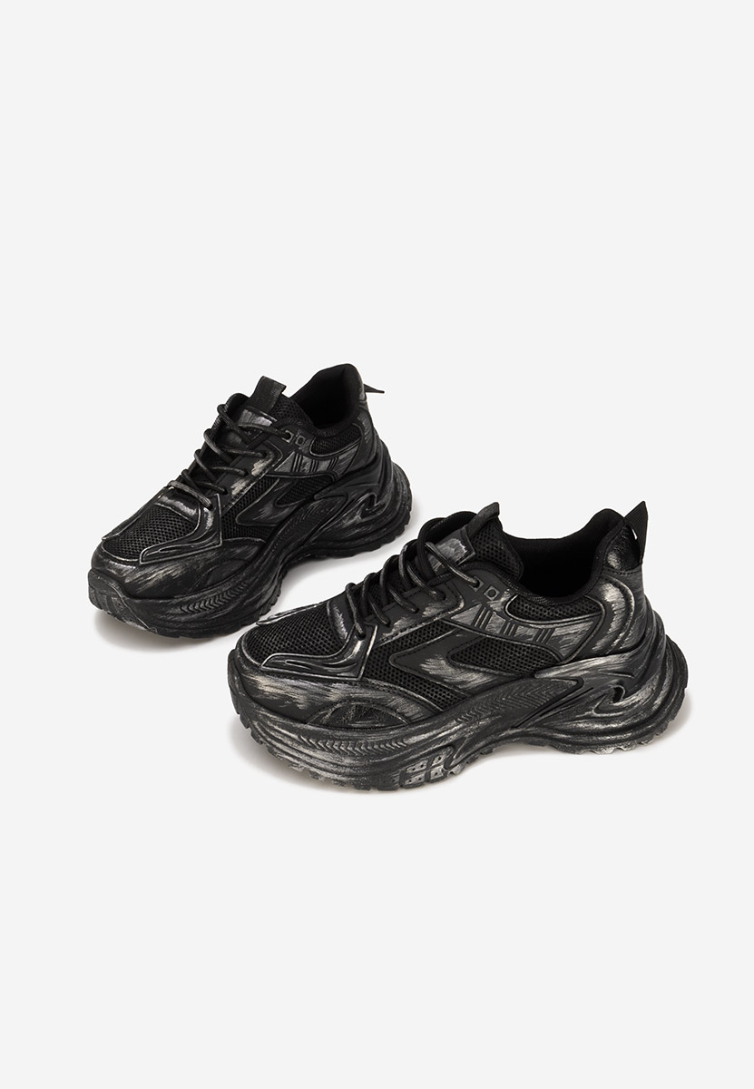 Kellee fekete platform sneaker cipő 