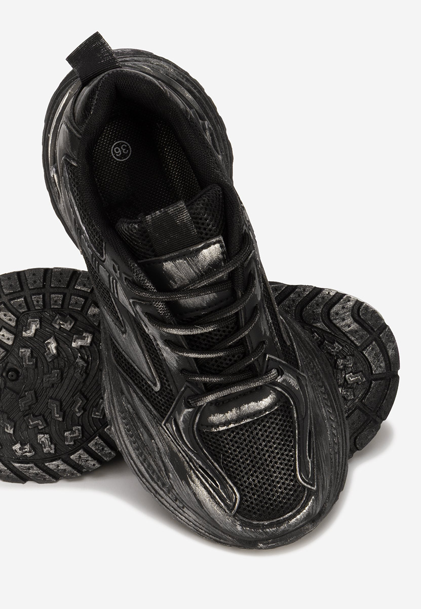 Kellee fekete platform sneaker cipő 