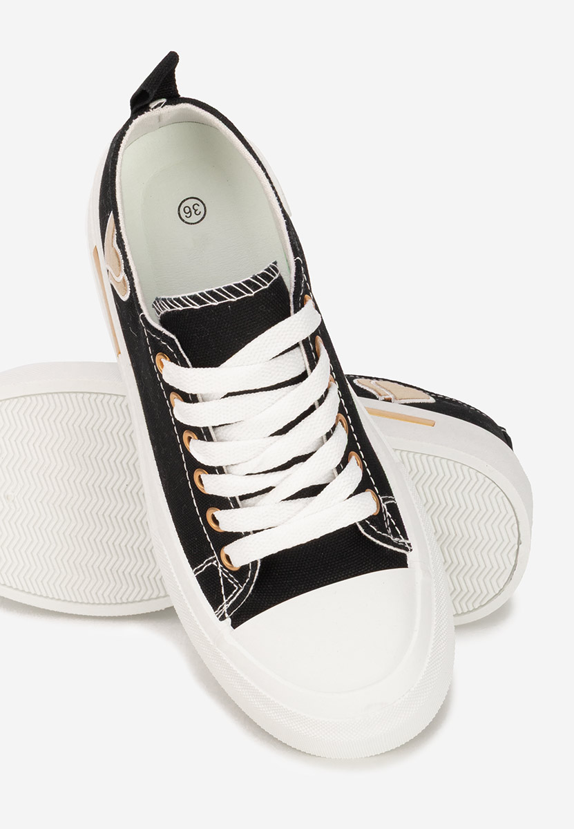 Inimia fekete telitalpú platform sneaker