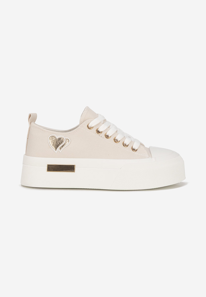 Inimia bézs telitalpú platform sneaker