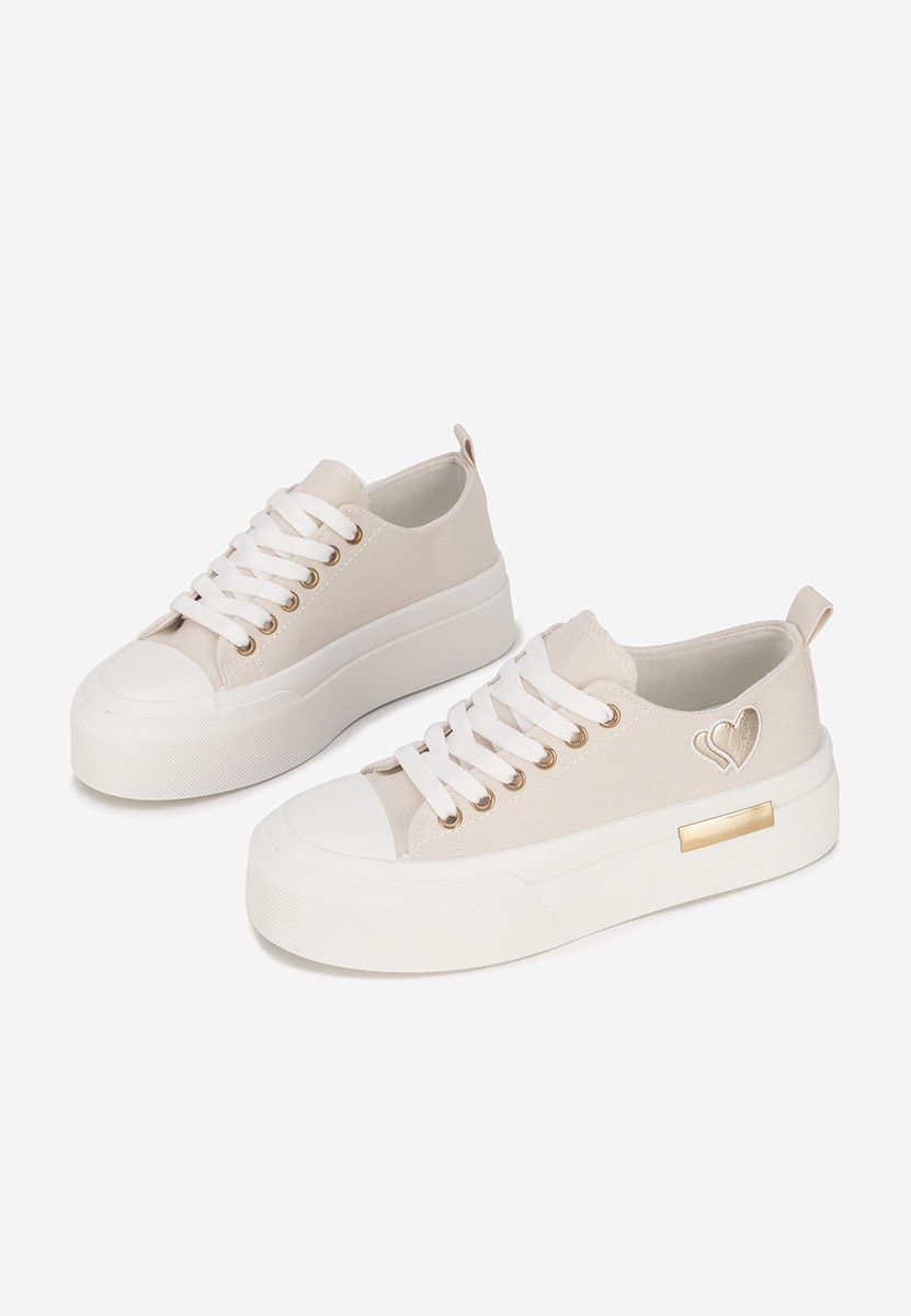 Inimia bézs telitalpú platform sneaker