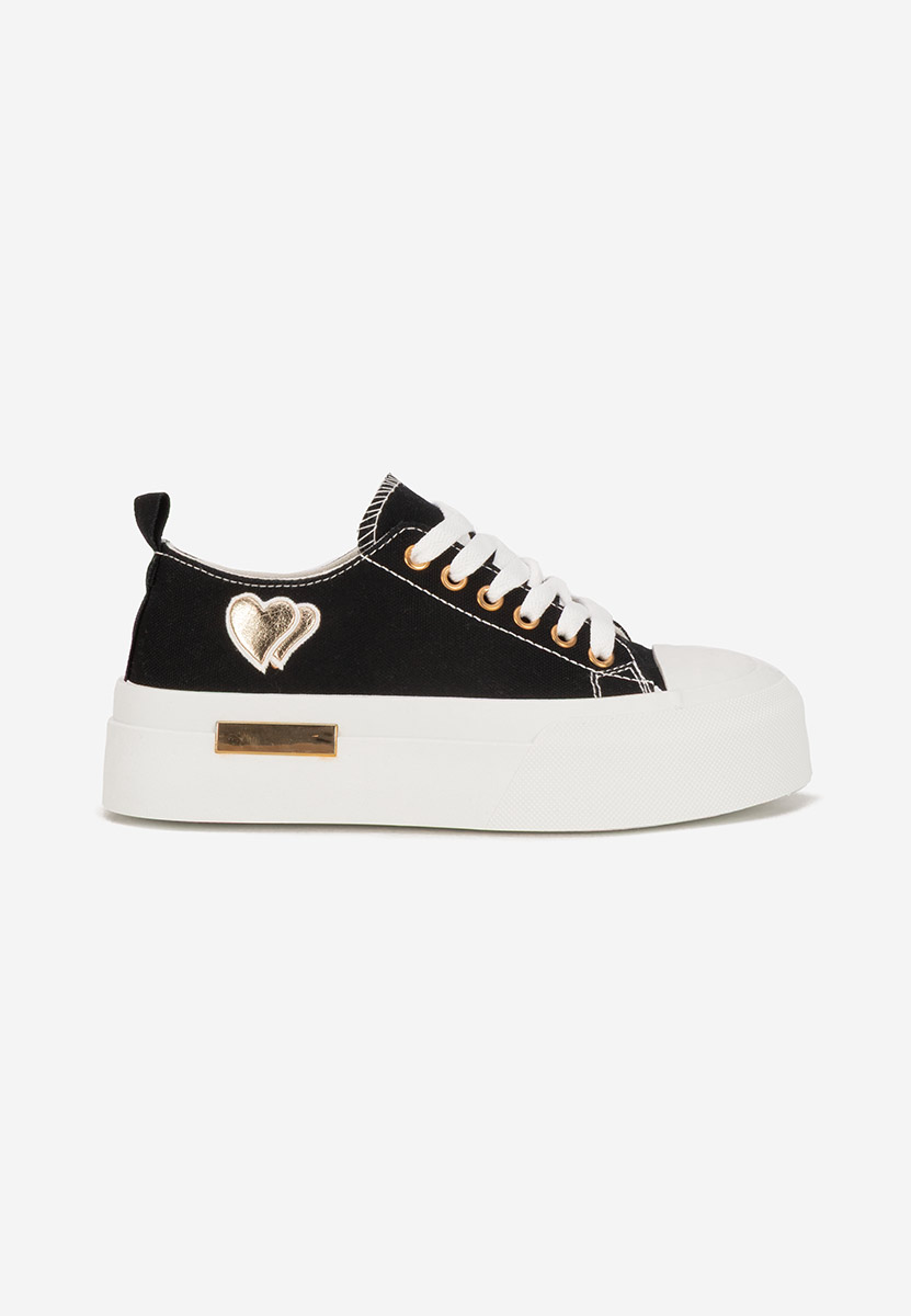 Inimia fekete telitalpú platform sneaker