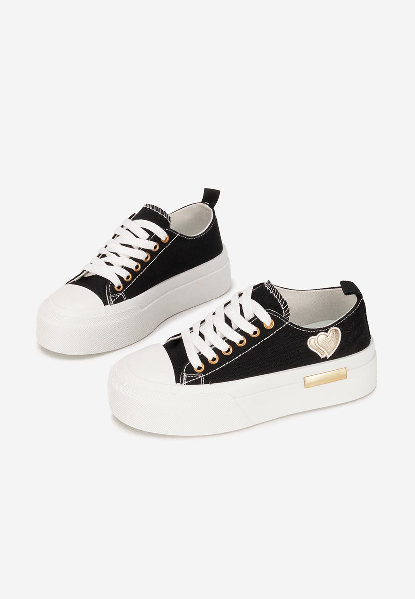 Inimia fekete telitalpú platform sneaker