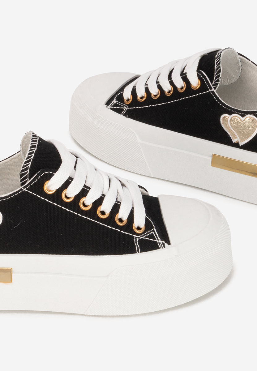 Inimia fekete telitalpú platform sneaker