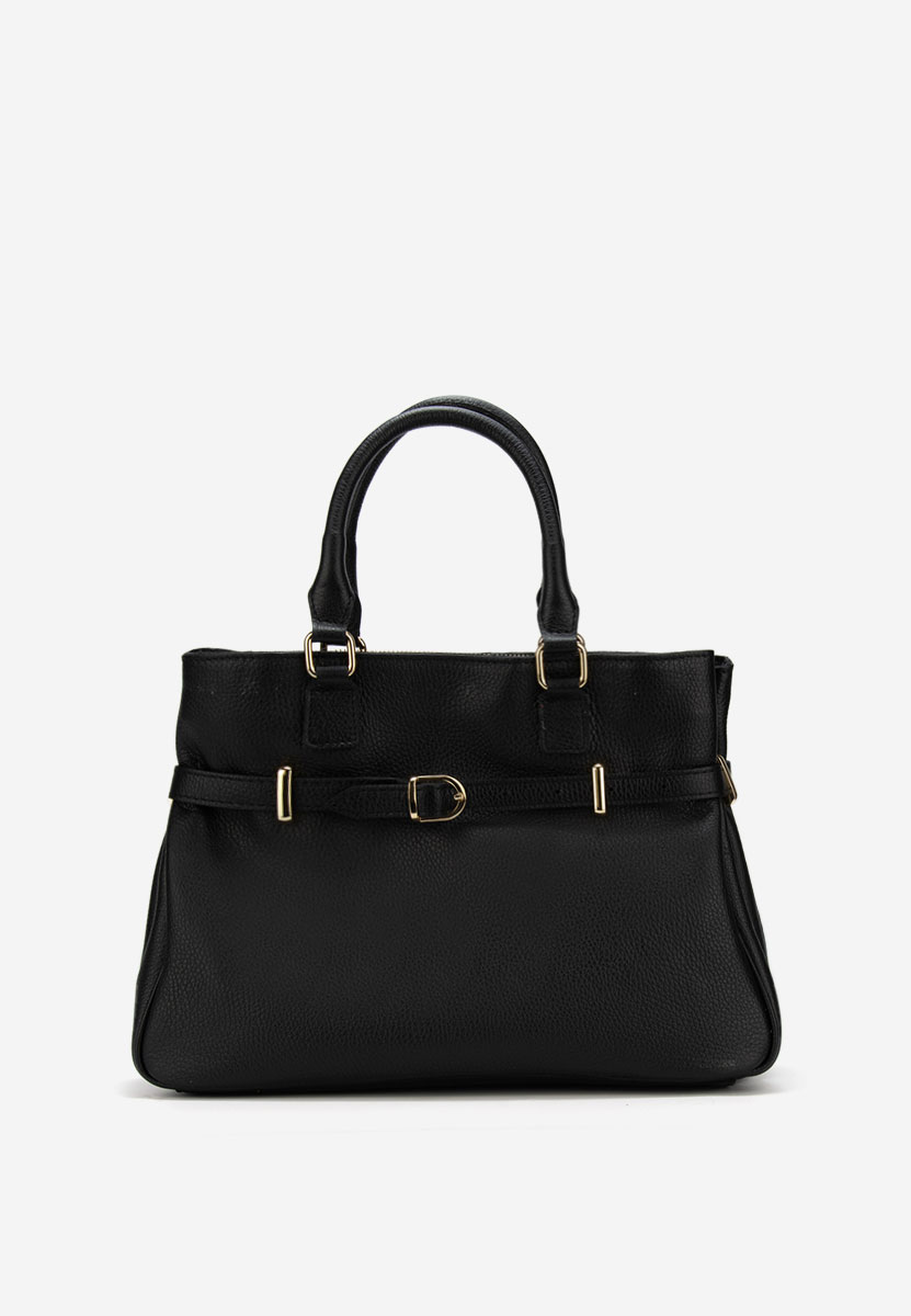 Ruxandra fekete természetes bőr táska