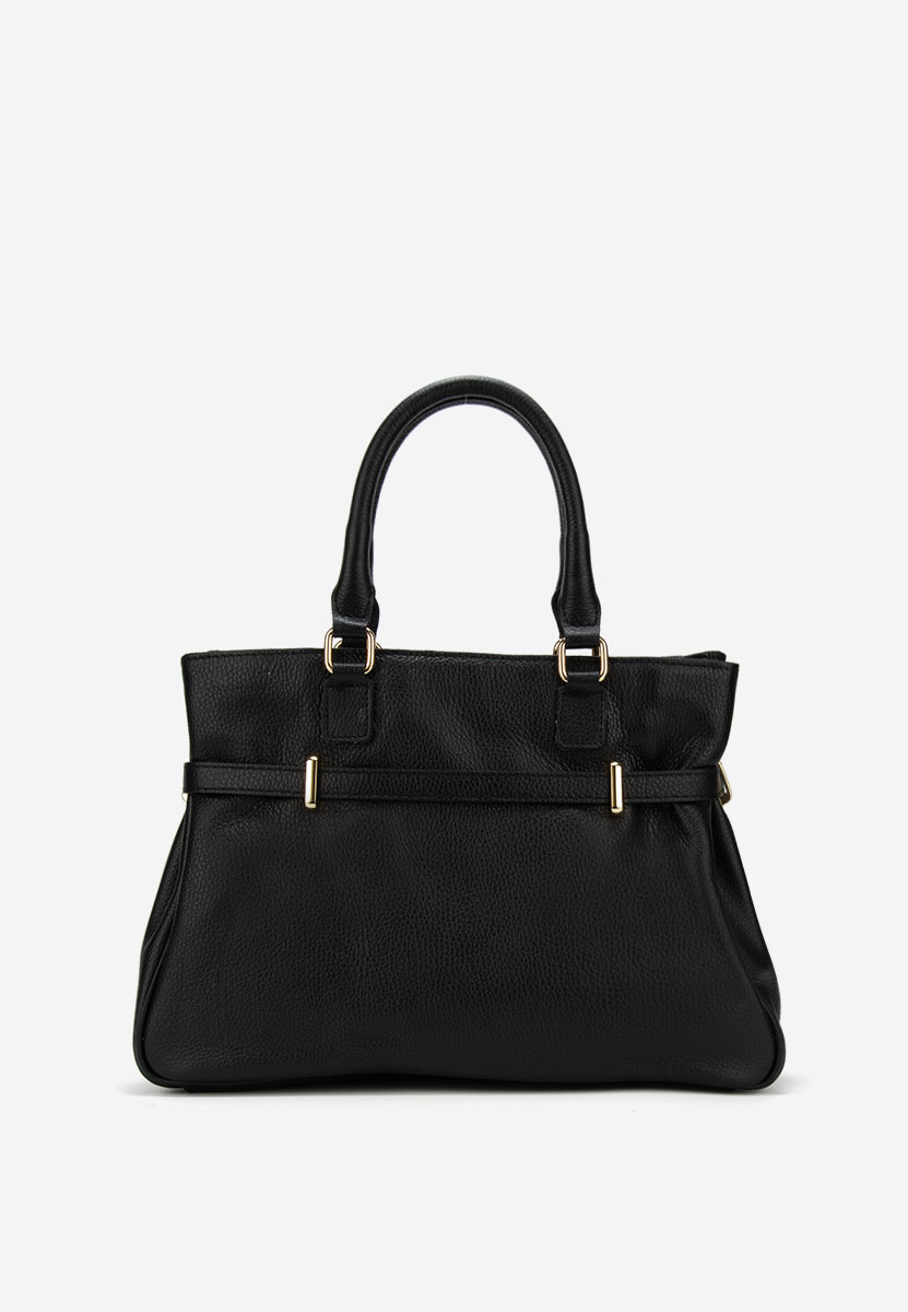 Ruxandra fekete természetes bőr táska