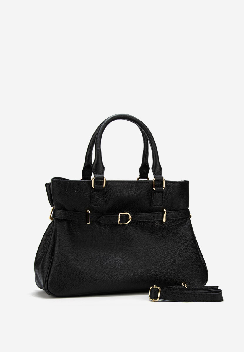 Ruxandra fekete természetes bőr táska