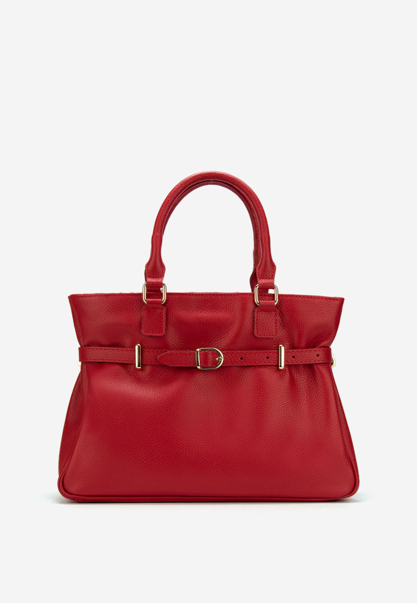 Ruxandra piros természetes bőr táska