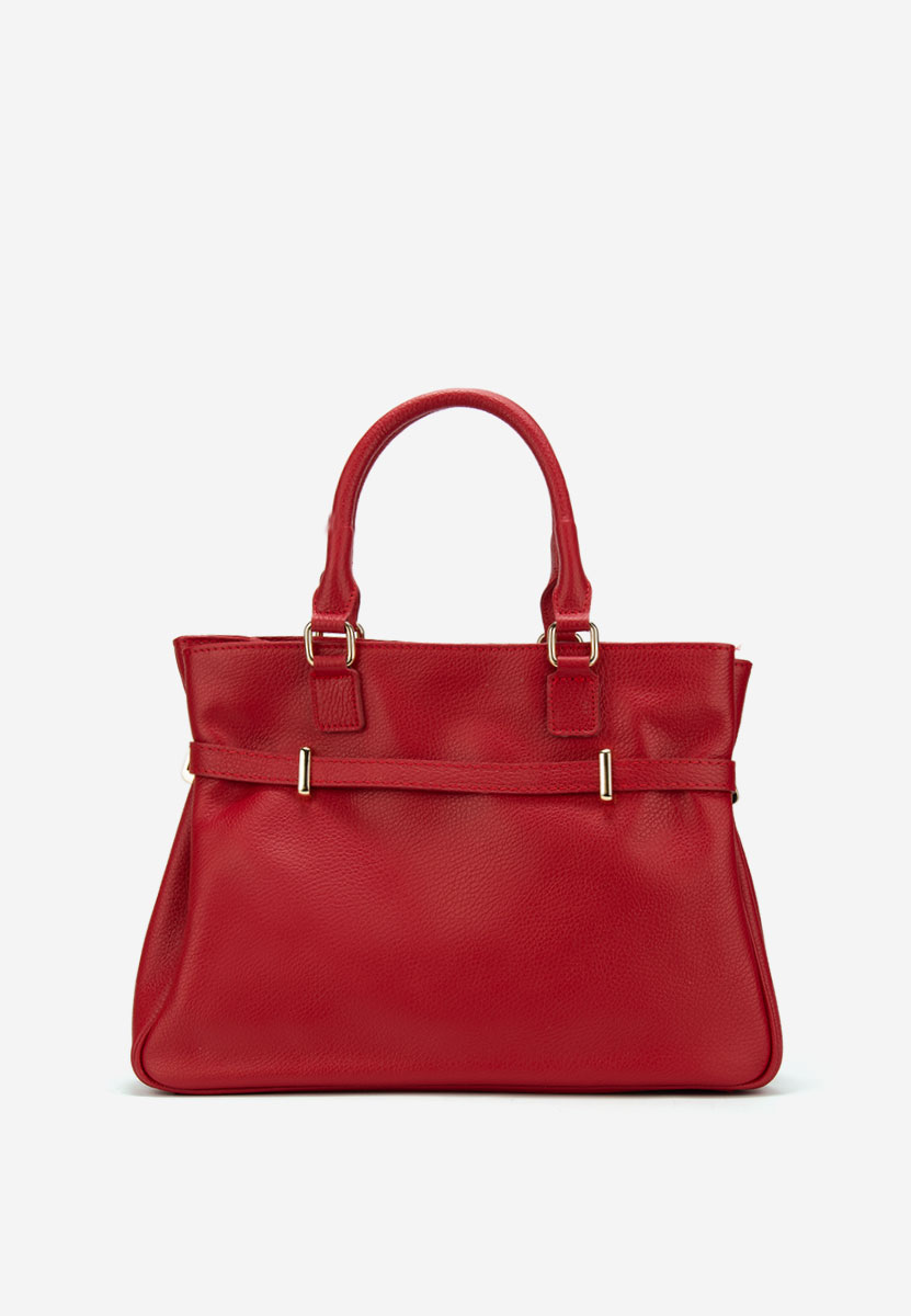 Ruxandra piros természetes bőr táska