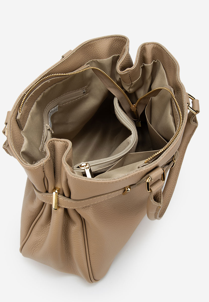 Ruxandra v2 bézs természetes bőr táska