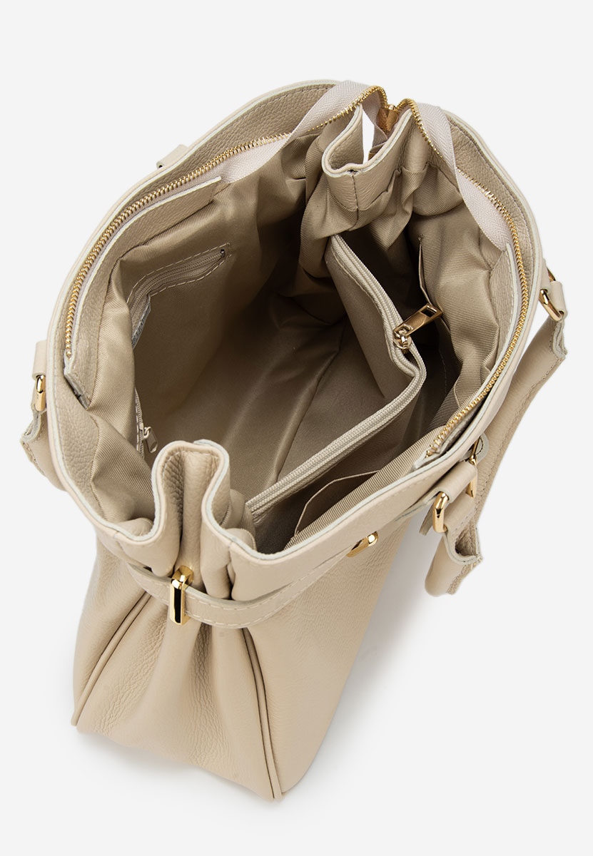 Ruxandra bézs természetes bőr táska