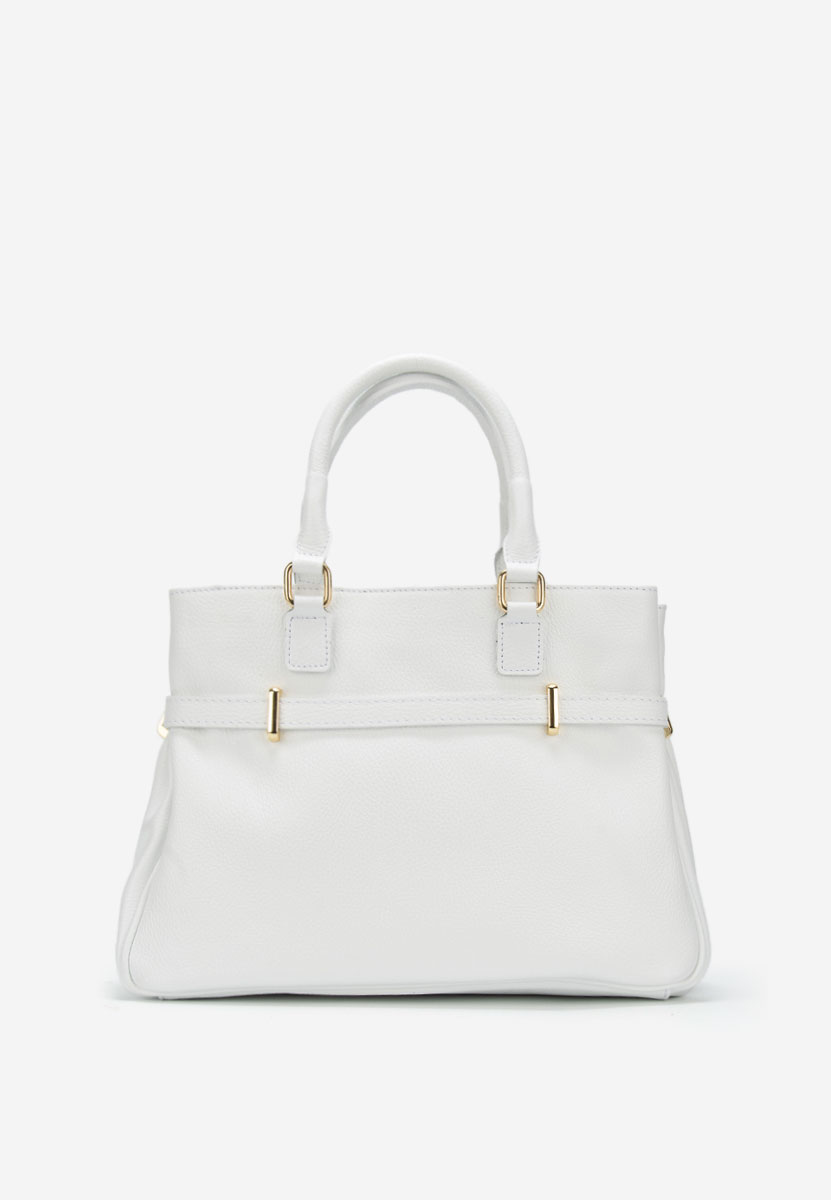 Ruxandra fehér természetes bőr táska