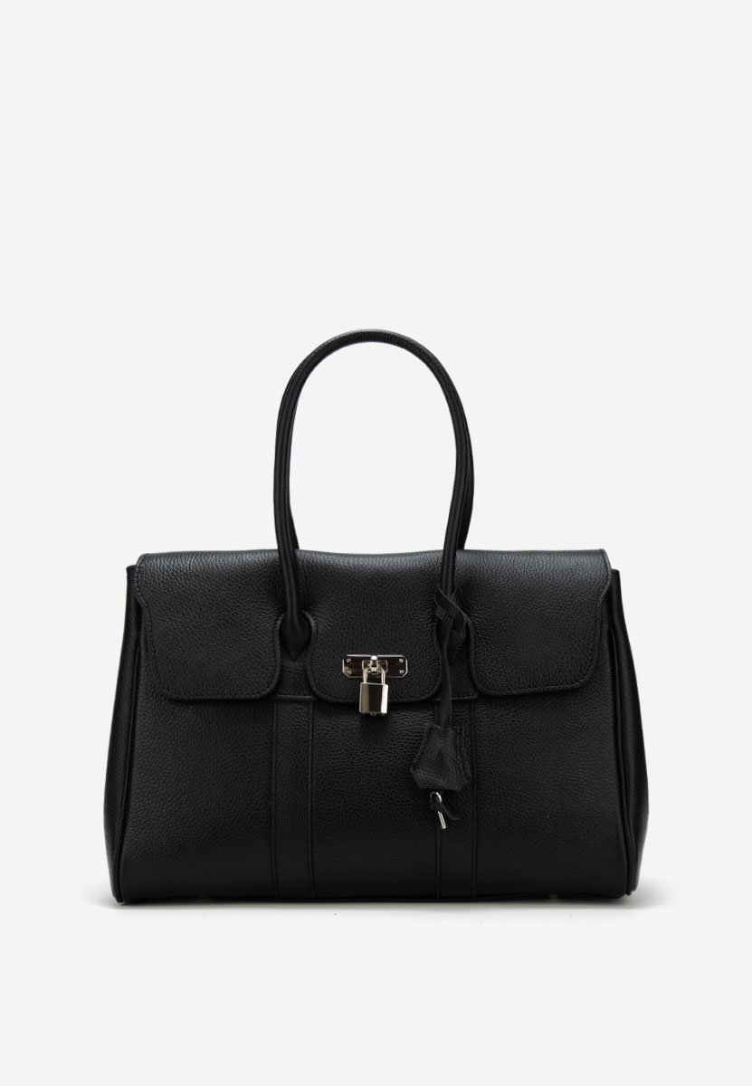 Rozya fekete természetes bőr táska