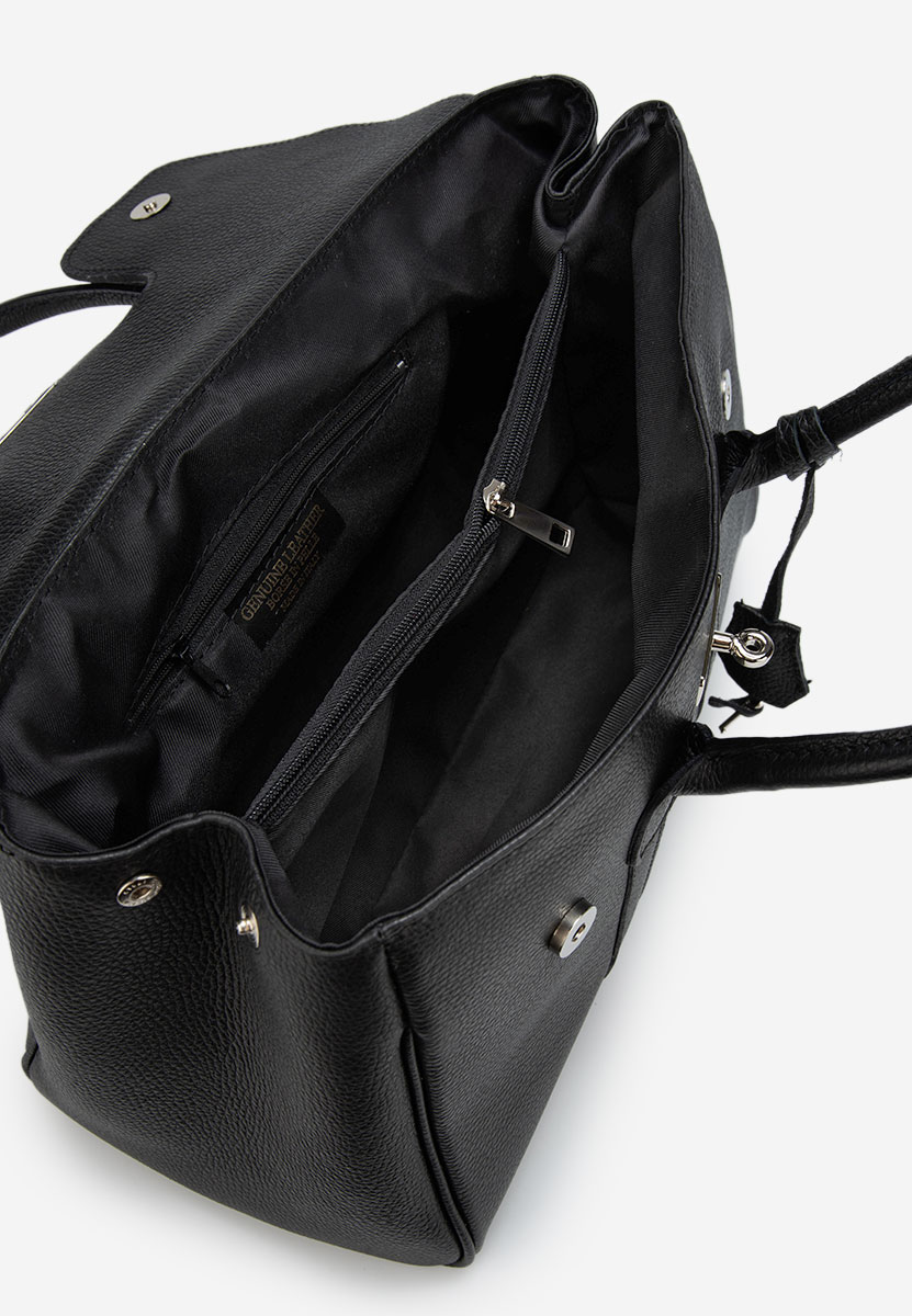 Rozya fekete természetes bőr táska