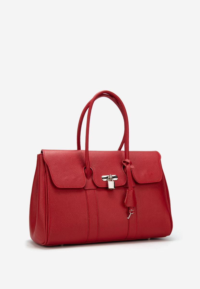 Rozya piros természetes bőr táska