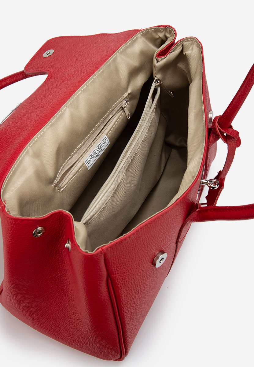 Rozya piros természetes bőr táska