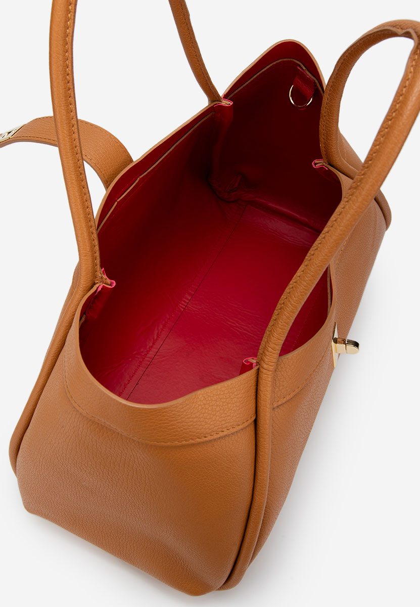 Oniana camel természetes bőr táska