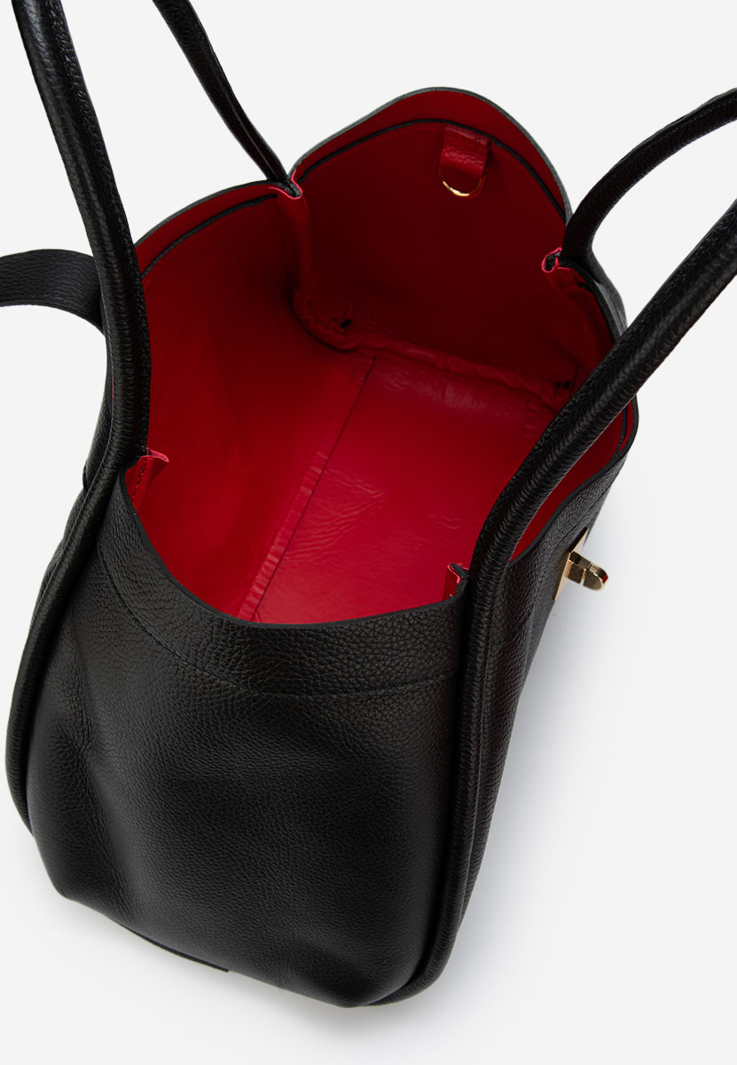 Oniana fekete természetes bőr táska