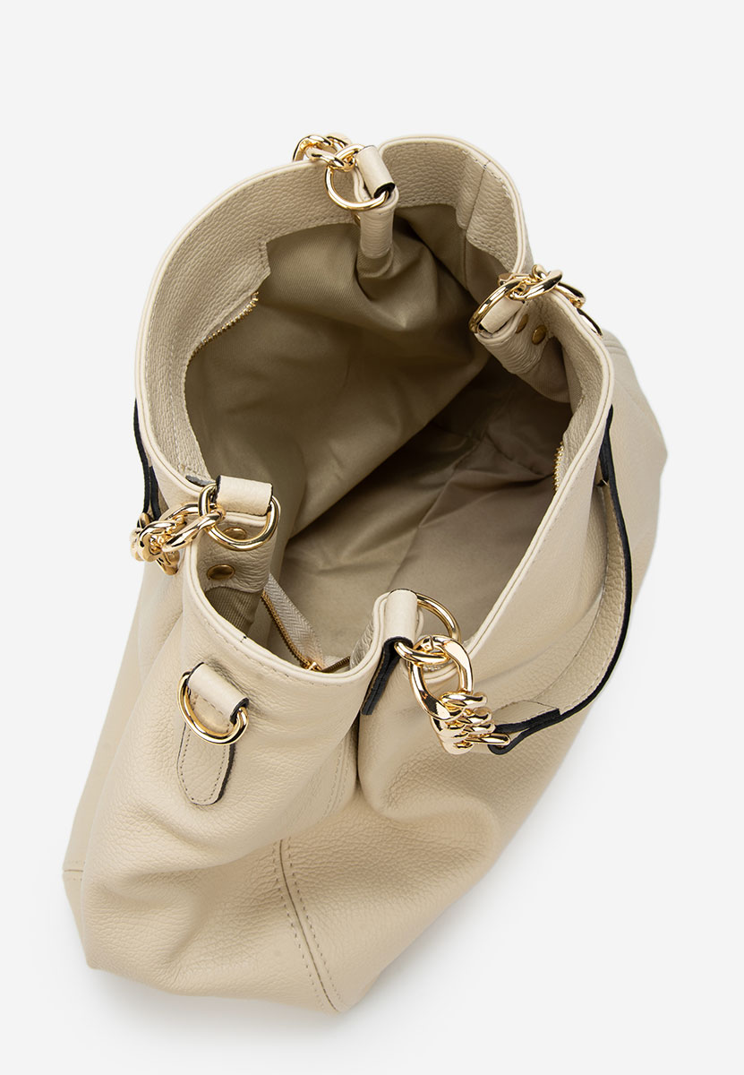 Kiaya bézs természetes bőr táska