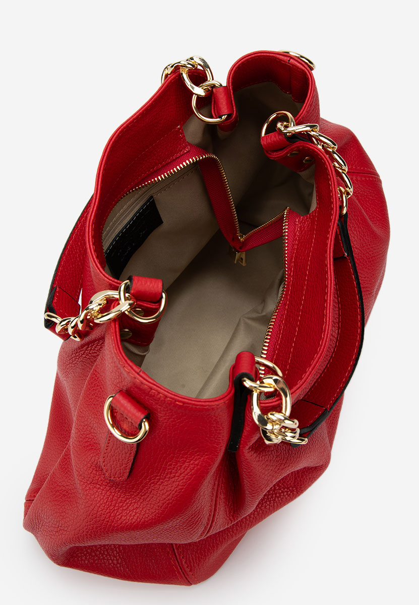 Kiaya piros természetes bőr táska