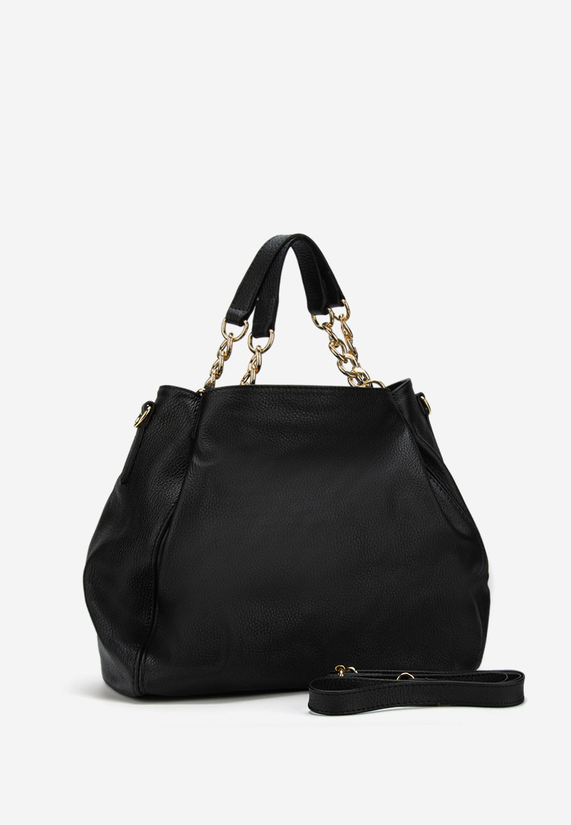 Kiaya fekete természetes bőr táska