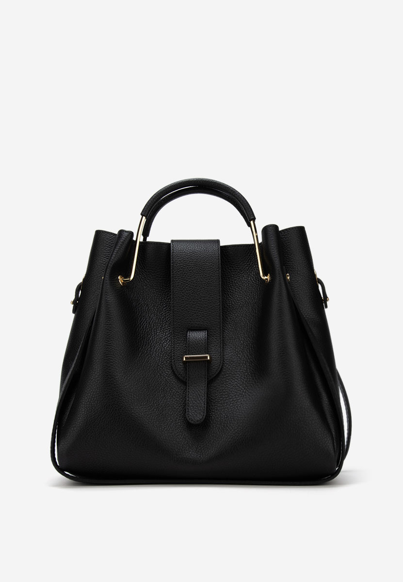 Acassia fekete természetes bőr táska